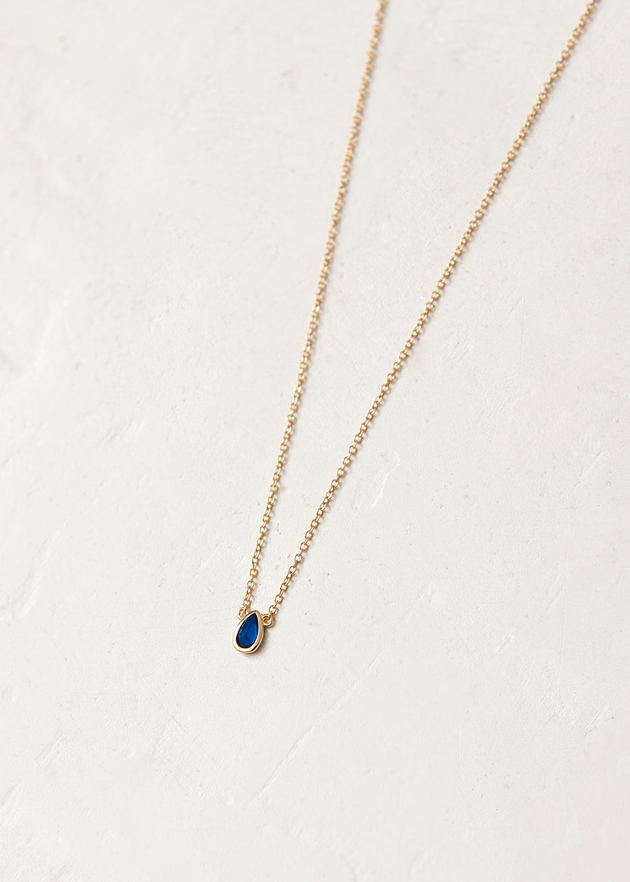Fairy Lazuli Blue 18K Gold Plated Sterling Silver Necklace