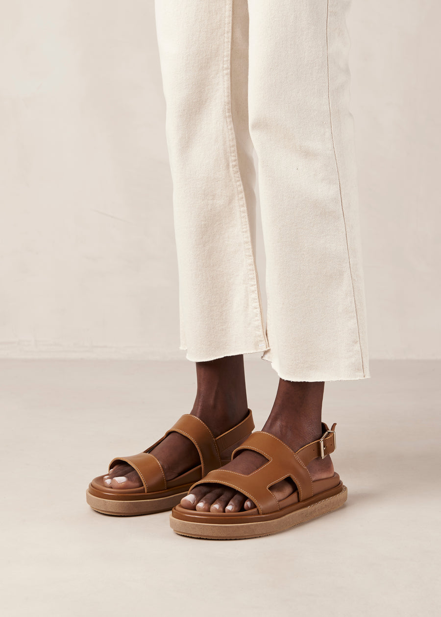Lorelei Tan Leather Sandals