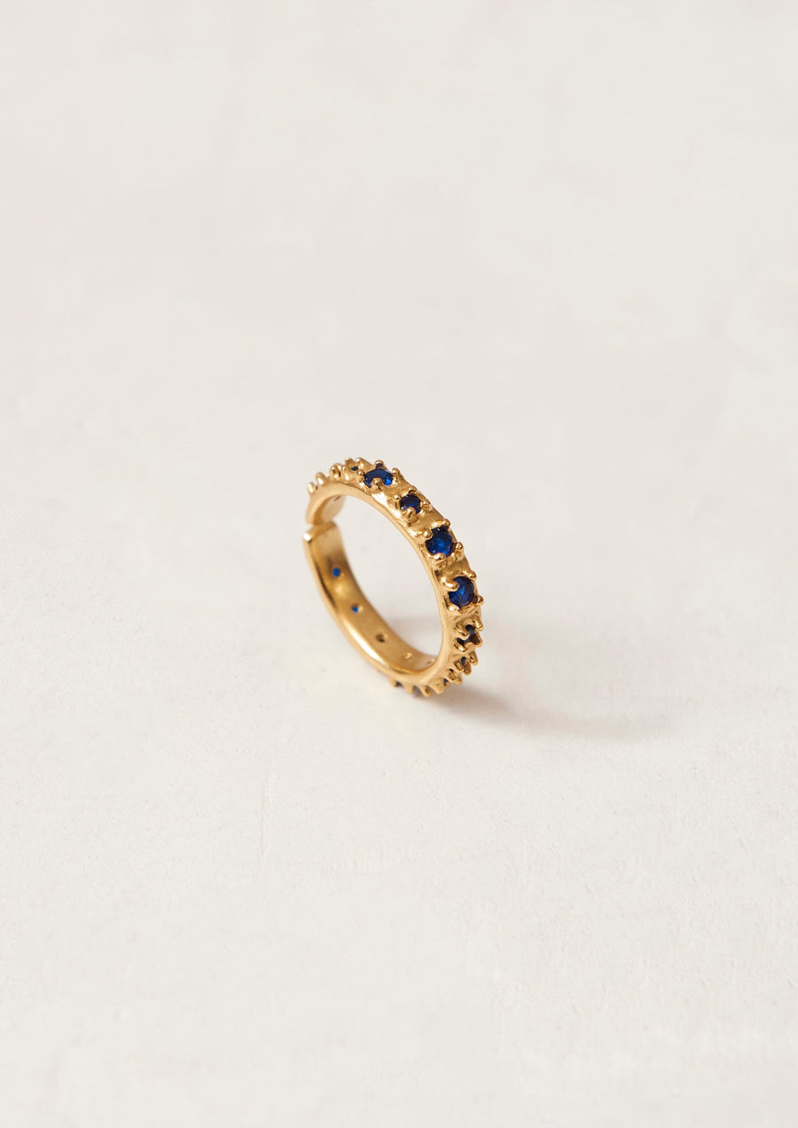Reef Lazuli Blue 18K Gold Plated Sterling Silver Ring