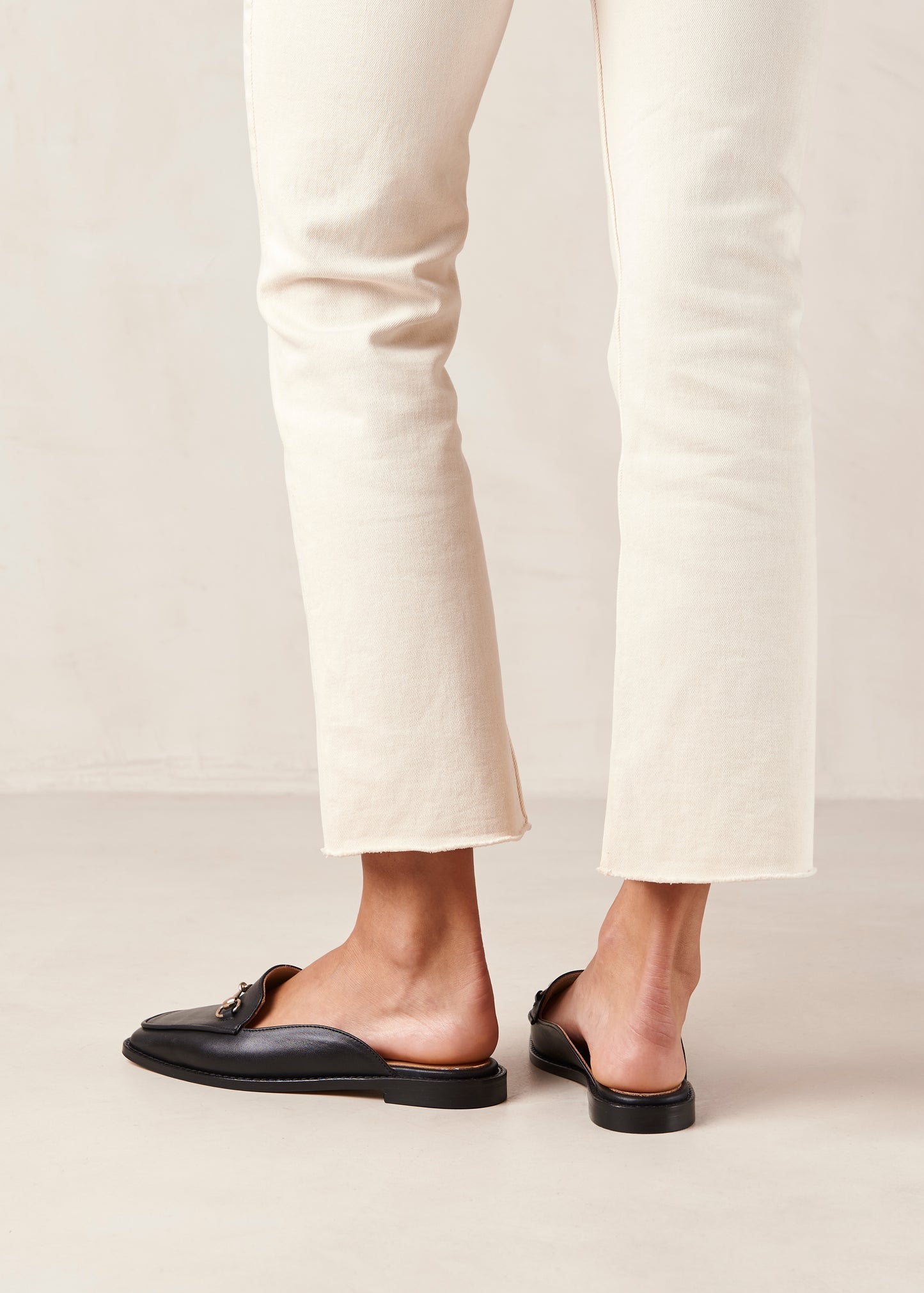 Kais Black Leather Mules