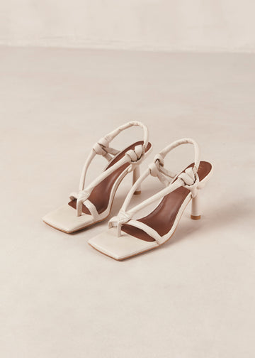 Sheila Cream Leather Sandals ALOHAS