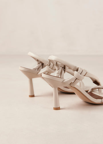 Sheila Cream Leather Sandals ALOHAS