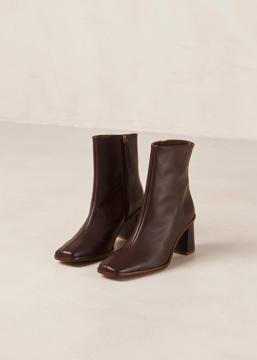 West Cape Wine Burgundy Leather Ankle Boots