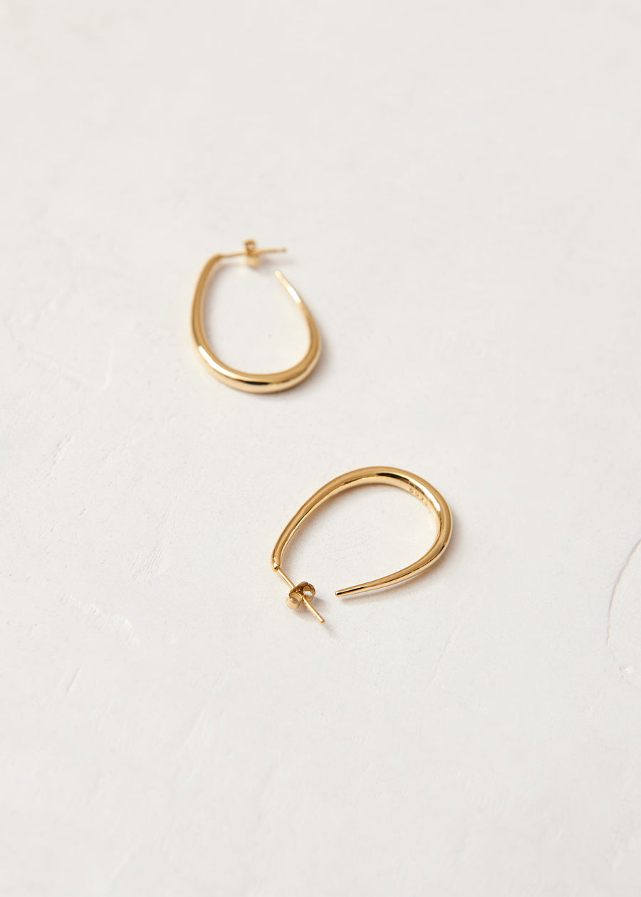 Reinassance 18K Gold Plated Sterling Silver Earring