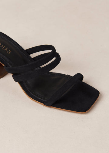 Indiana Black Suede Sandals ALOHAS