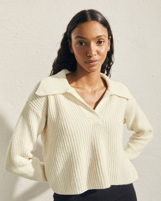 Airliner Cream Tricot Sweater