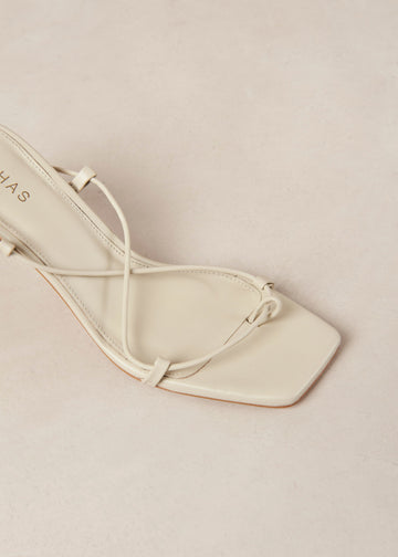 Bellini Cream Leather Sandals ALOHAS