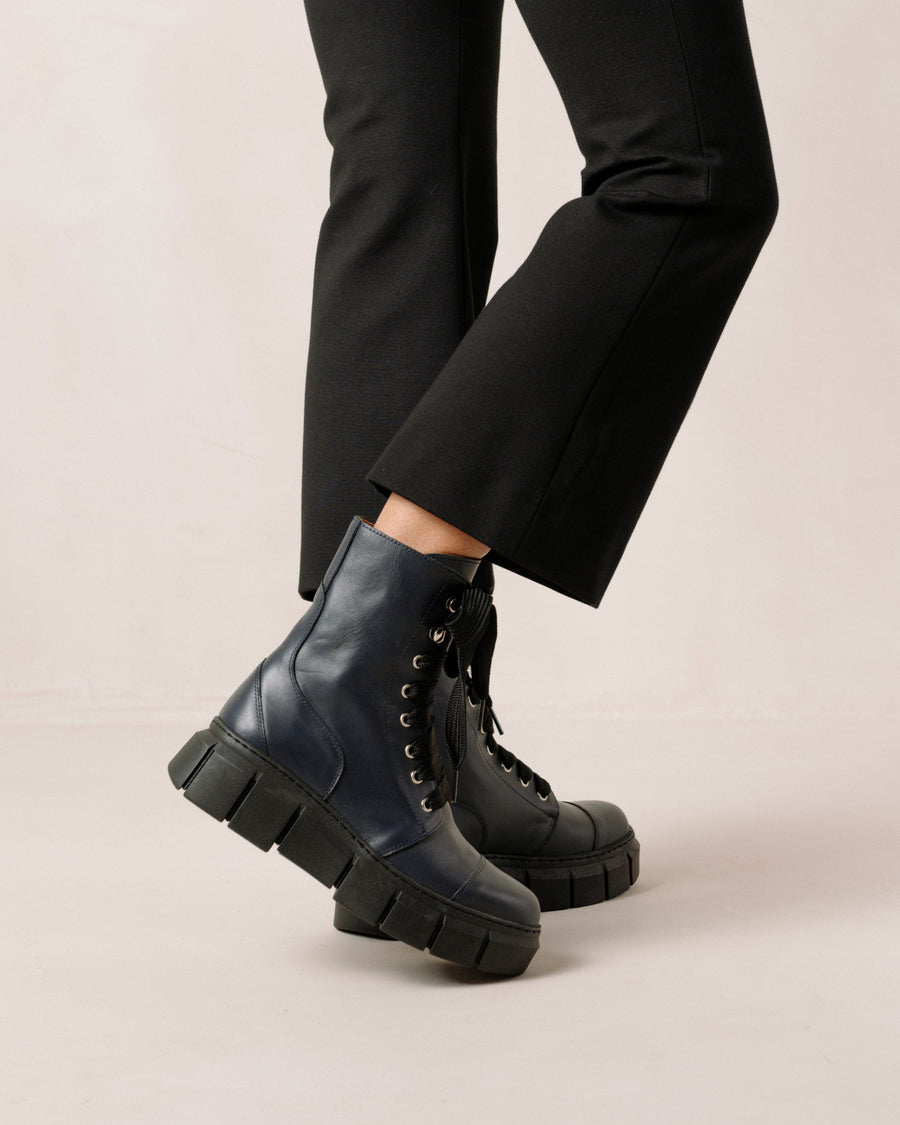Can Can Lazuli Blue Ankle Boots ALOHAS