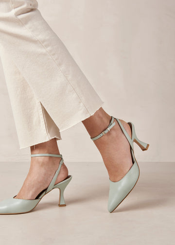 Cinderella Lush Green Leather Pumps