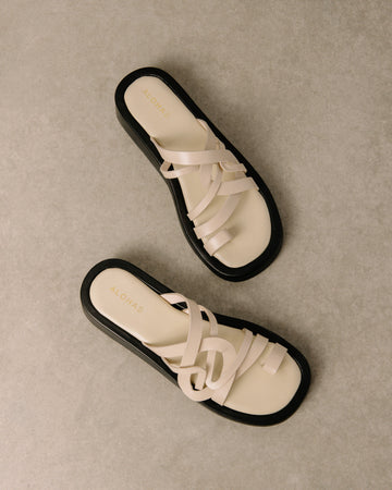 Cool - White Leather Sandals | ALOHAS
