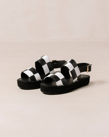 Double Strap Scacchi Black White