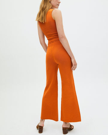The Orange Terrace Wide Leg Shirred Waist Palazzo Pants | Orange |  Split-Skirts-Pants, Beach, Bohemian