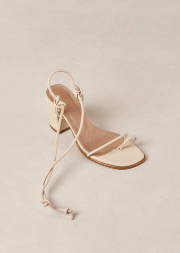 Grace Corn Cream Vegan Leather Sandals