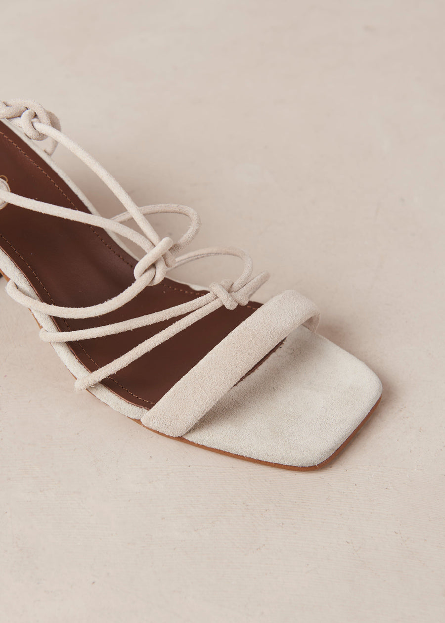Icicle Cream Leather Sandals Sandals ALOHAS