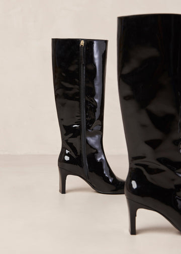 Isobel Onix Black Leather Boots