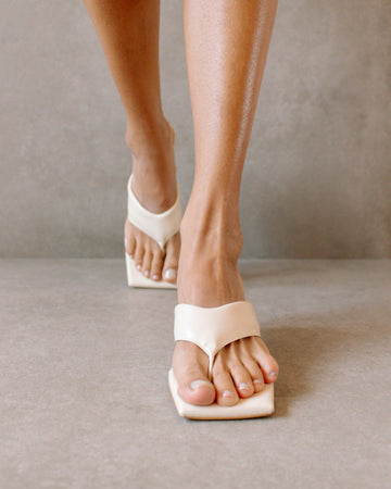 Jolla White Vegan Leather Sandals ALOHAS