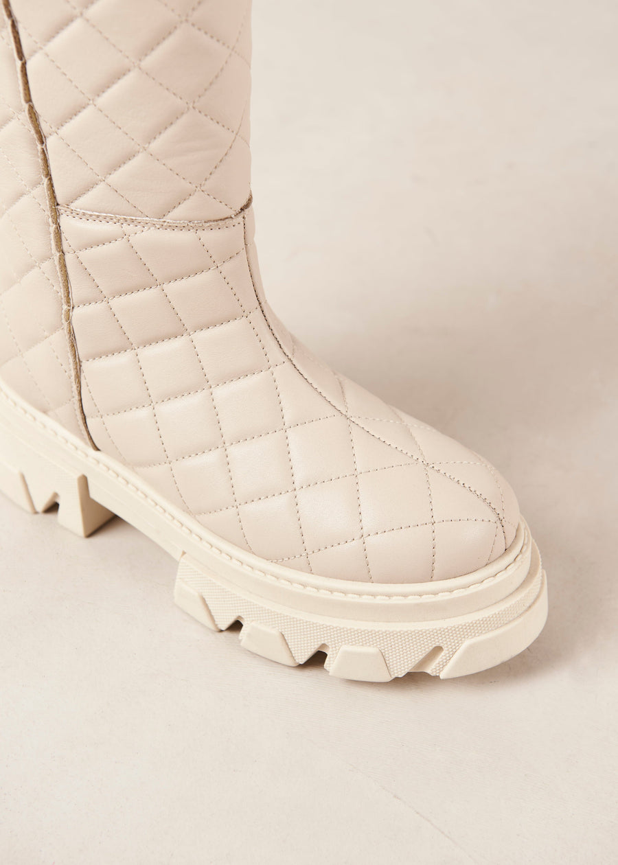 Katiuska Goal Digger Cream Leather Boots Boots ALOHAS