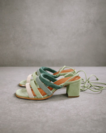 Letizia Green Suede Sandals ALOHAS