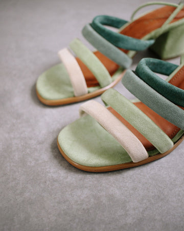 Letizia Green Suede Sandals ALOHAS