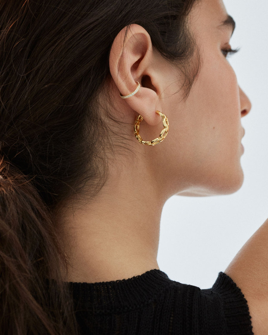 Loop Earcuff Gold Earrings ALOHAS