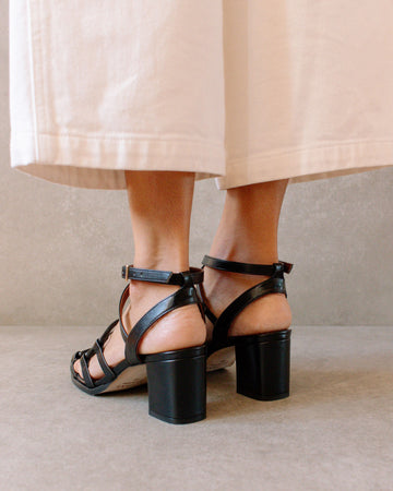 Mick Black Vegan Leather Sandals ALOHAS