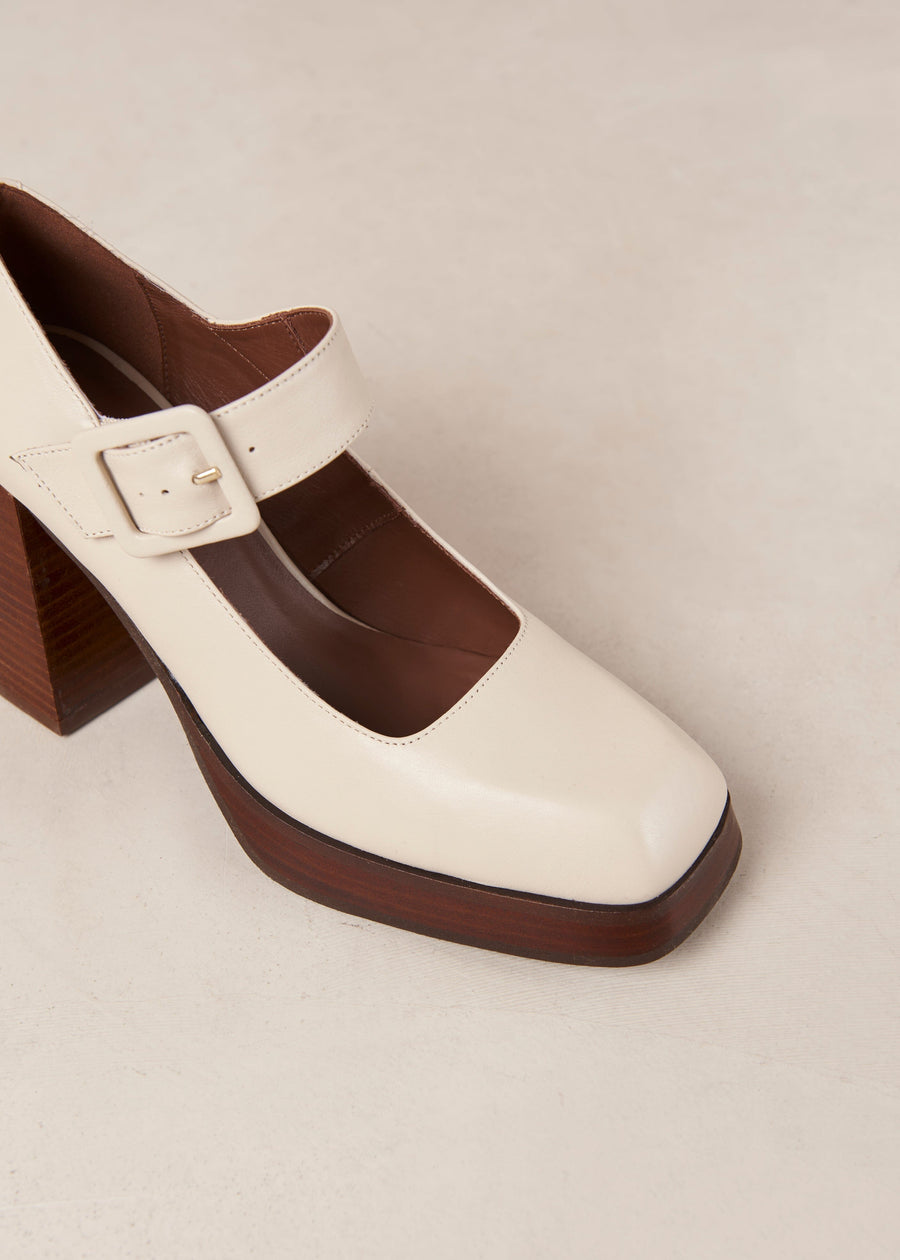 Oregon Cream Leather Pumps ALOHAS