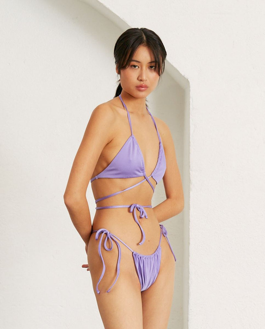 Palm Tree Glim Mauve Bikini Tops ALOHAS