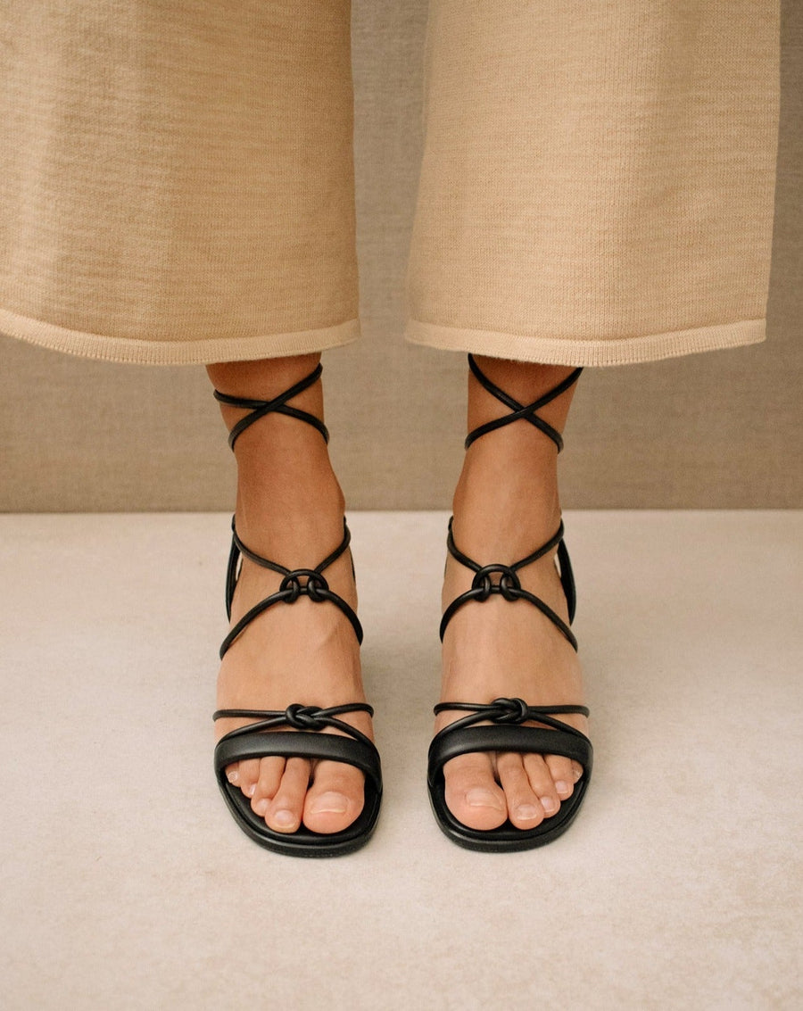Sophie Corn Black Sandals ALOHAS