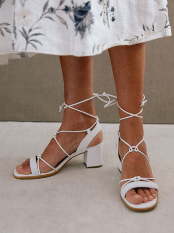 Strappy White leather block heels ,wedding shoes ,woman wedding shoes ,  white vegan leather with block heel .Bride white shoes block heels