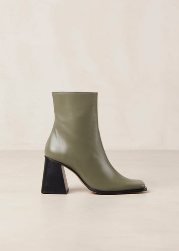 South Green Leather Boots ALOHAS