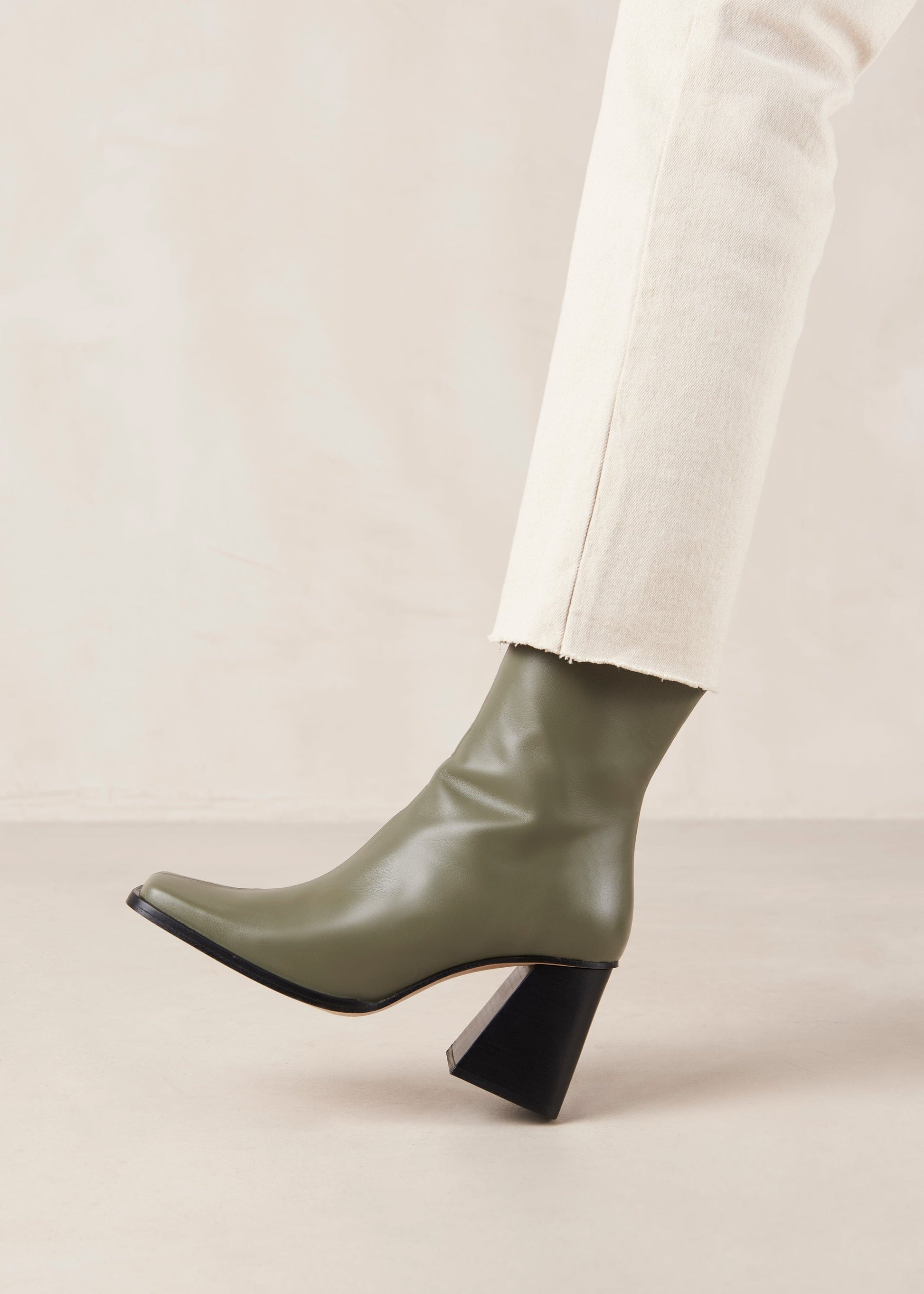 South Dusty Olive Ankle Boots ALOHAS