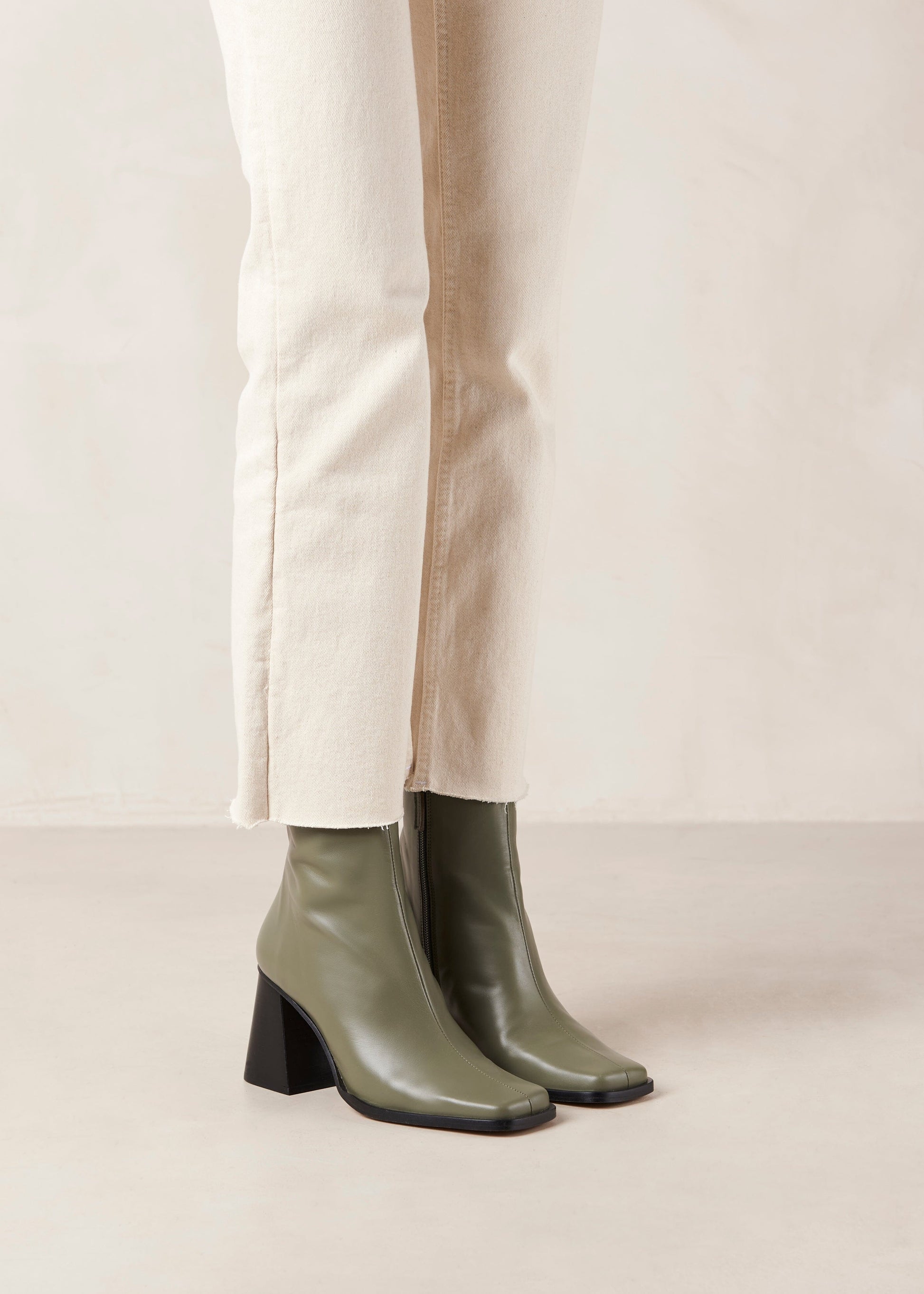 South Dusty Olive Ankle Boots ALOHAS