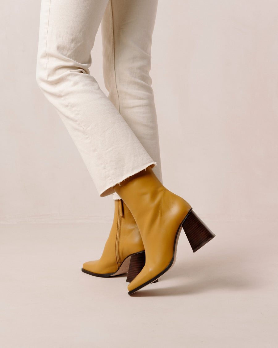 South Marigold Yellow Ankle Boots ALOHAS