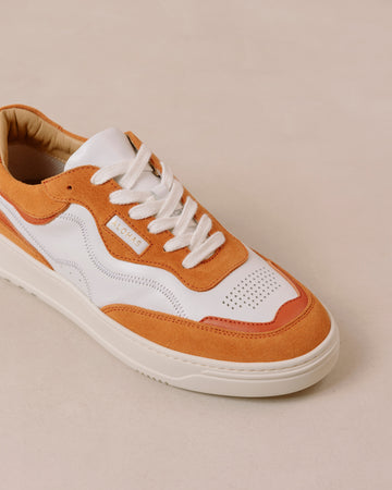 TB.87 White and Orange Leather Sneakers ALOHAS