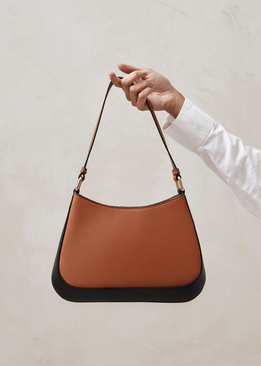 The C Bicolor Tan Black Handbags ALOHAS