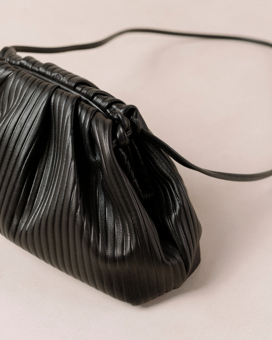 The D Pleated Black Handbags ALOHAS