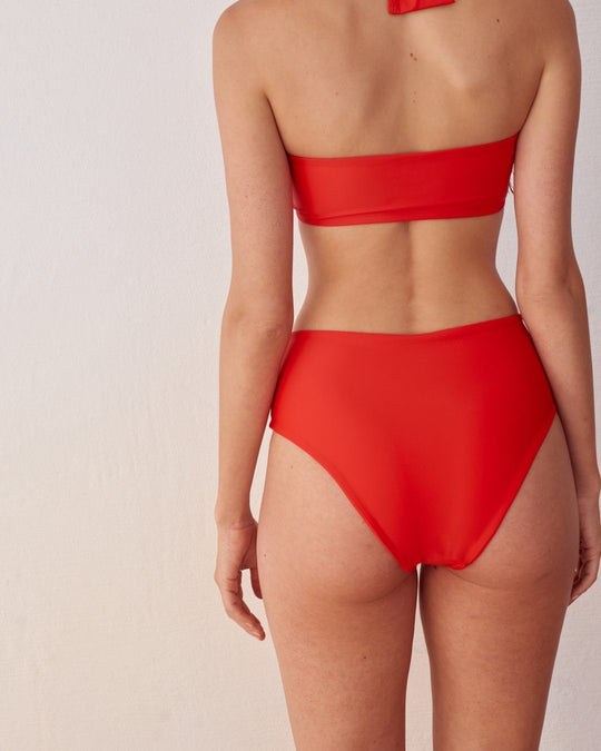 The Higher Red Bikini Bottom