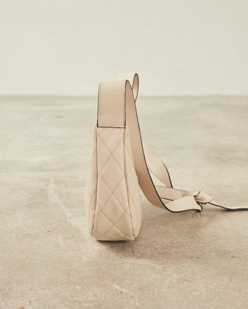 The J Cream Leather Crossbody Bag