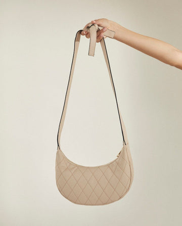 The J Cream Leather Crossbody Bag