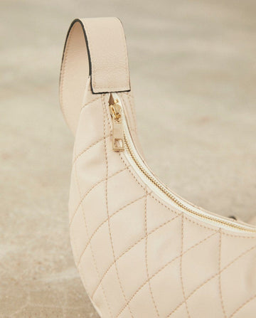 The J Cream Leather Crossbody Bag