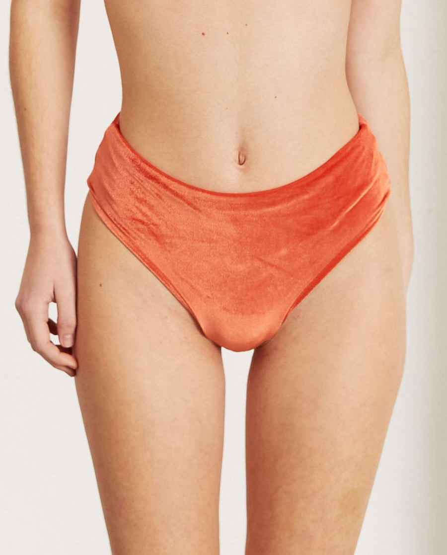 The Pentagon Velvet Pomelo Orange Bikini Bottoms ALOHAS
