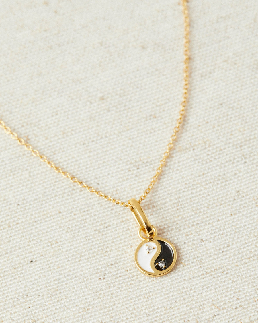 Ying Yang Necklace Gold Necklaces ALOHAS